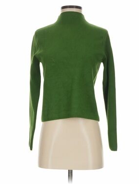 Mango Emerald Green Long Sleeve Turtleneck Top